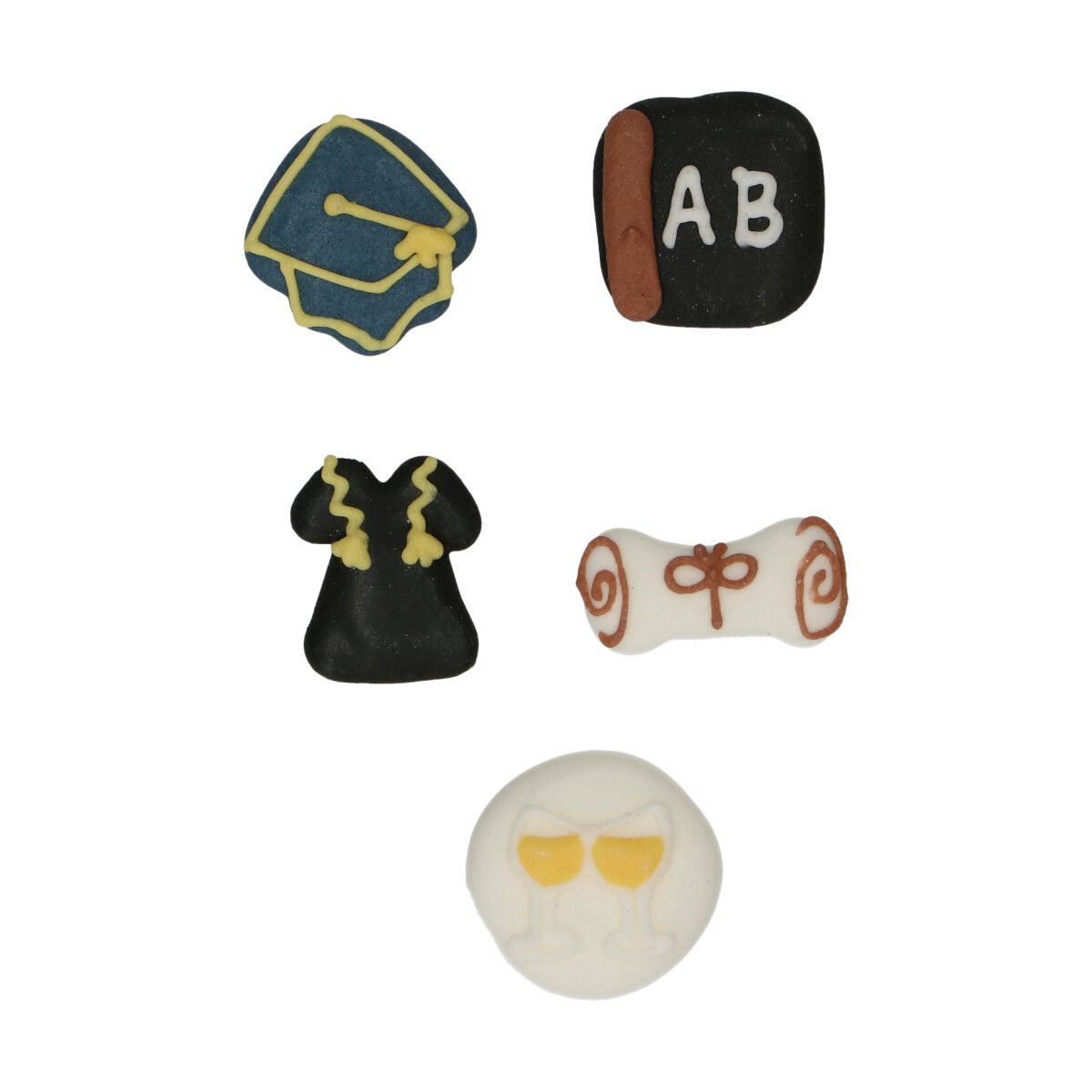 Sladkorna dekoracija - maturantski/diplomski trenutki 8 kom (Funcakes) - slika 2