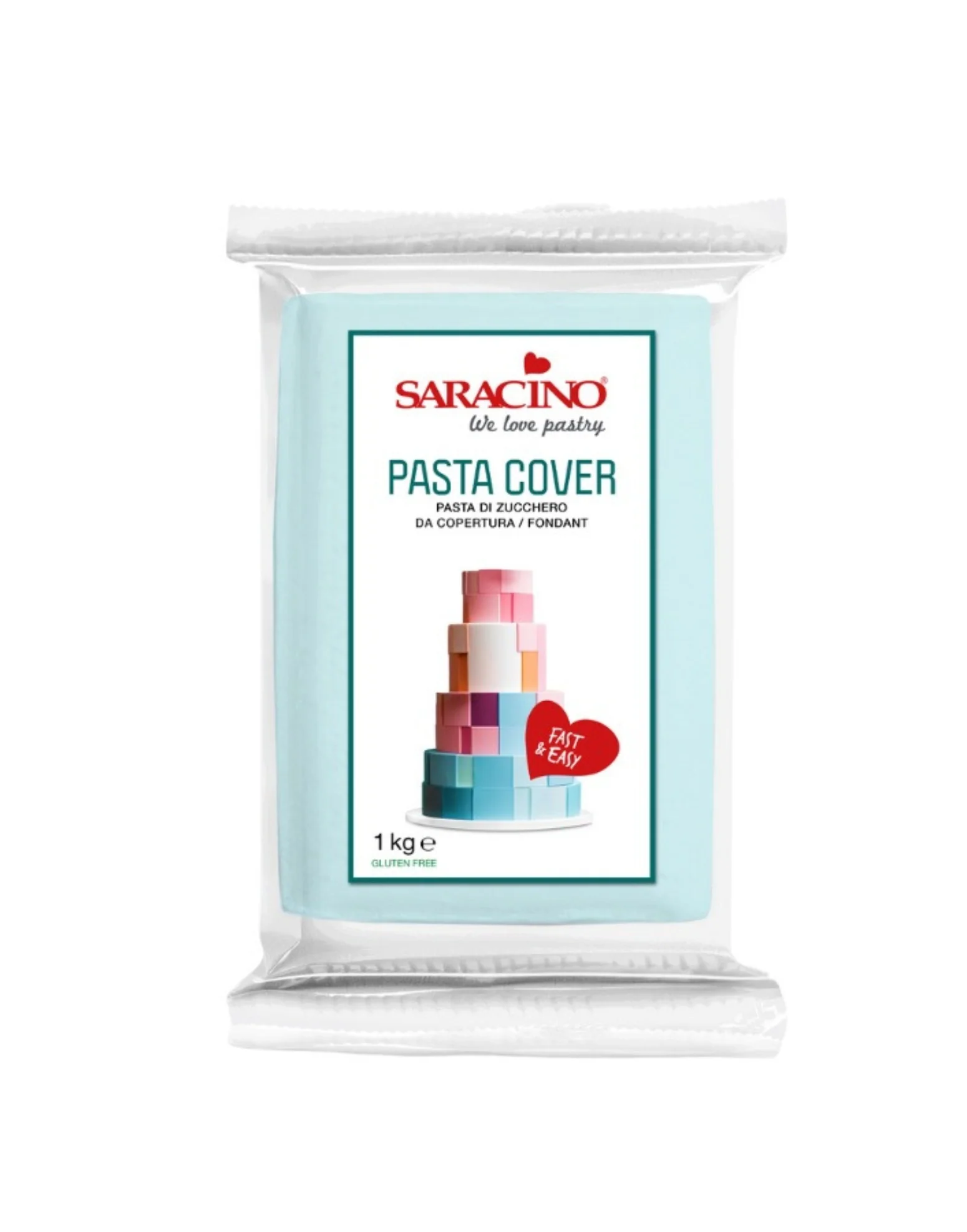 Saracino sladkorna masa za prekrivanje svetlo modra 1kg