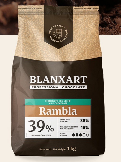 Rambla mlečna čokolada 1kg (Blanxart)