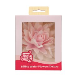 Wafer dekoracija rožice - velika belo-roza astra (Funcakes) - slika 4