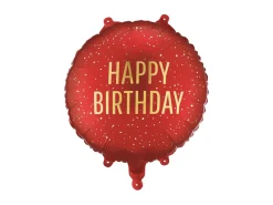Balon folija - Happy Birthday rdeč (Partydeco)
