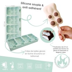 Silikonski model za 4 mini lučke v obliki medvedka (ScrapCooking) - slika 3