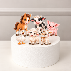 Cake topper tisk na pleksi domače živalice