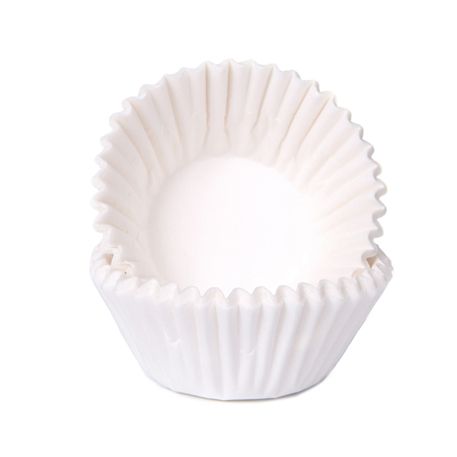 Mini papirnate košarice za drobno pecivo - bele (House of Marie)