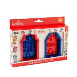 Set 2 plastičnih modelčkov za izrezovanje z vtiskovalnikoma (Decora)