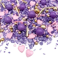 Dekorativni mix Happy sprinkles -Purple Elegance 90g