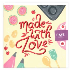 Darilna kartica za torto Made with love (PME)